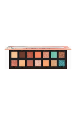 Catrice Catrıce Coral Crush Slim Far Paleti, 14 Renk, Tropikal Tonlar, Mat, Işıltılı, Vegan, Parfümsüz Göz Farı Turuncu