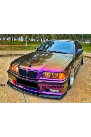 Bmw E36 M Uyumlu Geniş Ön Tampon Lipi-mat Siyah Boyalı