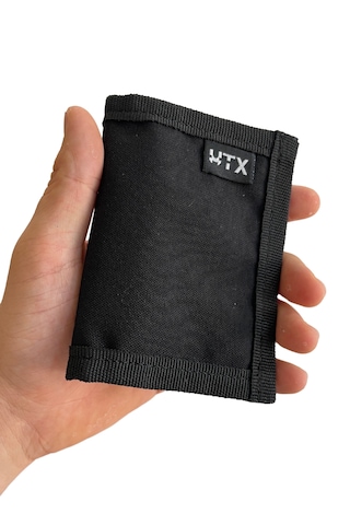 Utx Micro Cüzdan Yüksek Mukavemetli Kumaş, Kompakt Ve Dayanıklı siyah