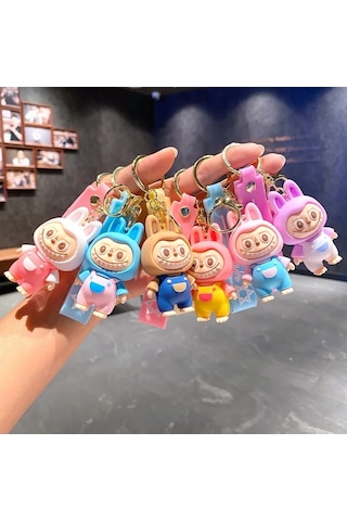 Novahub Yeni Karikatür Labubu Kız Sırt Çantası Anahtarlık Kolye Araba 5, Moda Unisex Çinko