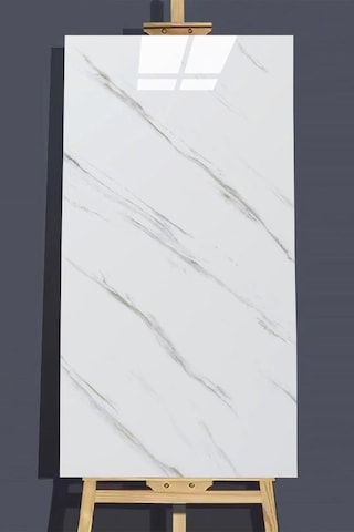 10 Adet 30x60 Cm Siyah Beyaz Mermer Kendinden Yapışkanlı Duvar Paneli