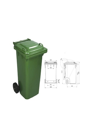 Safell Çöp Konteyneri 120 Lt Isıya Dayanıklı Konteyner Yeşil