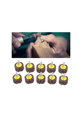 Yunboo 10 Adet 40x25x6mm Saplı Zımpara Tekerleği - Metal Ve Metal Dışı Yüzeyler İçin Verimli Polishing