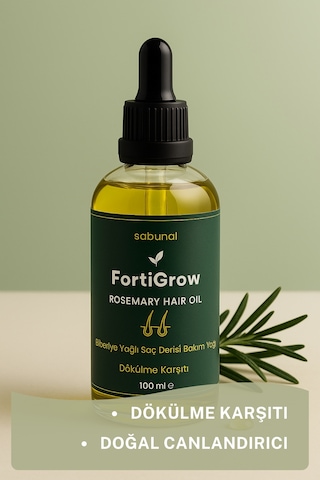 Fortigrow Dökülme Karşıtı & Canlandırıcı 100 Ml - Biberiye & Kafein Saç Bakım Yağı