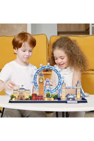 London City Line 3d Puzzle Led Işıklı L532h