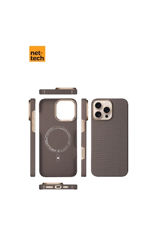 Nettech Apple Uyumlu iPhone 15 Pro Max Nt-n075 Kevlar Karbon Arka Koruma Kılıf - Siyah Siyah