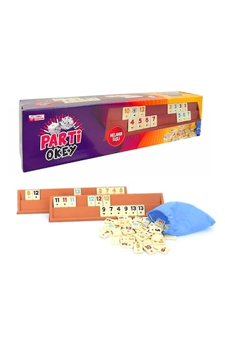 Parti Okey Takımı Plastik Melamin Taşlı Parti Okey Takımı Plastik Melamin Taşlı