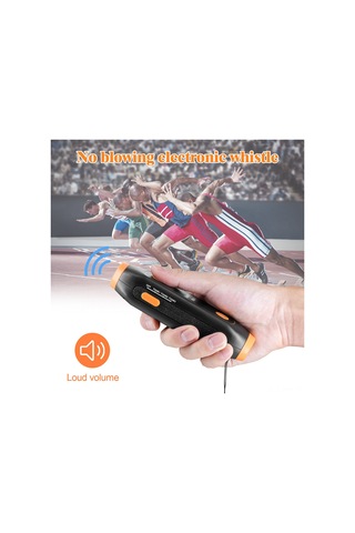 Geeksen 3 Ses Ve 3 Ses Seviyeli Led'li Elektronik Düdük, Spor Ve Eğitim İçin Pratik, Portakal Rengi Çok Renkli