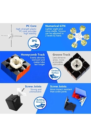 Gan 356 Rs Orjinal Profesyonel Magıc Speed Cube -gan 3x3x3 Rubık Profesyonel Zeka Sabır Küpü
