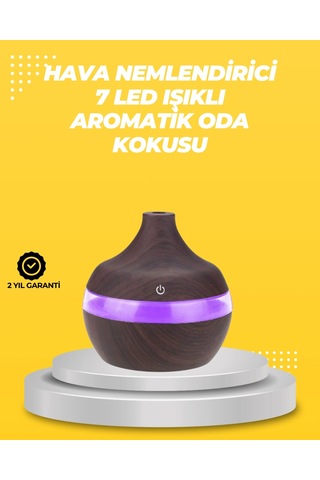 7 Renk Led Işıklı Ultrasonik Aroma Difüzör 300 Ml