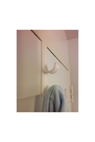 2'li Banyo Askısı, Duşakabin Askısı, Kapı Askısı,şık Tasarım Beyaz