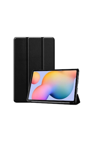 Zore Samsung Galaxy Tab S7 Plus T970 Uyumlu Smart Cover Standlı 1-1 Kılıf-siyah