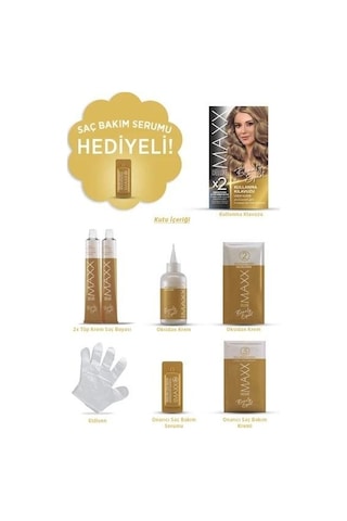 Maxx Deluxe Saç Boyası Set Küllü Açık Kumral 8/1