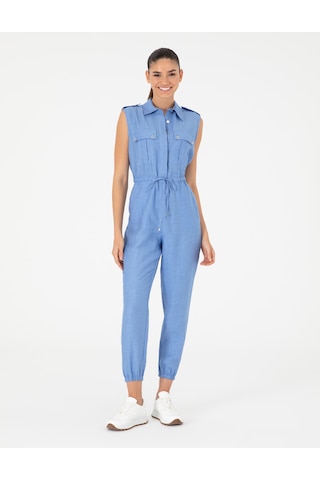 Pierre Cardin Kadın Mavi Tulum Dokuma 50284603-vr249 Mavi