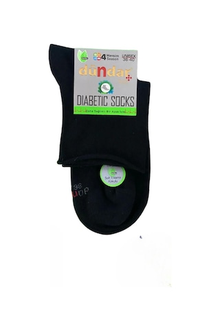 Dündar Çorap Dündar Kadın Unisex Bambu Konç Çorap 0614 - 6 Adet Siyah