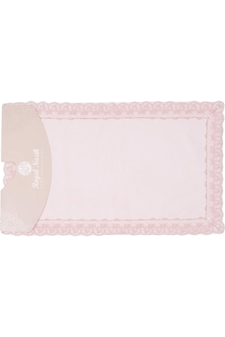 Royal Nazik Mimoza Pamuk Paspas Dantelli 60x100 Pudra