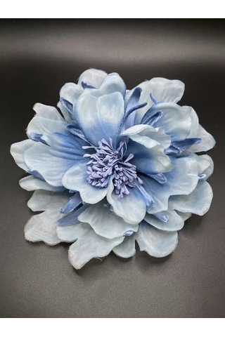 Amely Rid Kumaştan Büyük Çiçek Fiyonk Broş Tokalı 256857116 Açık Mavi