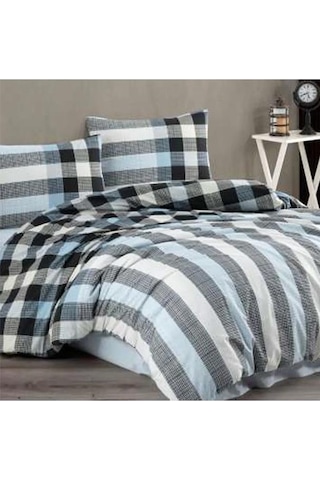 Kristal Ranforce Kapitoneli Nevresim Takımı Çift Kişilik Solar Bej