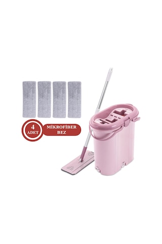 Flora 3 Bölmeli Trio Tablet Mop Seti Ve 4 Adet Mikrofiber Bez F405
