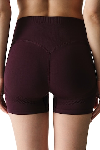 Penti Bordo Seamless Dikişsiz Yüksek Bel Push Up Kısa Tayt