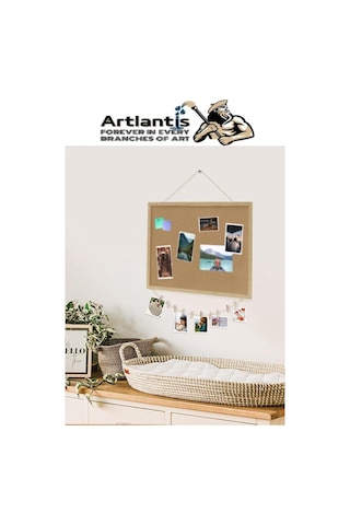 Artlantis Dekoratif Mantar Pano Ahşap Çerçeve 60x90 CM
