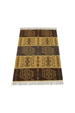 Kilim Antik El Dokuma Modern Tarz Özel Tasarım Yün Kilimi 0148 - Yeni - Çok Renkli