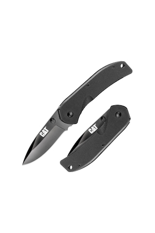 Cat Da980008 Kemer Askı Kancalı Katlanabilir 16cm Paslanmaz Çelik Siyah Kamp Çakısı Bıçağı