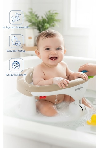 Babyjem Yandan Açılır Banyo ve Mama Oturağı Taş