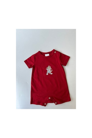 Fuar Baby Miniklere Özel Kız & Erkek Bebek Pamuklu Kısa Paça Tulum Tavşan Desenli