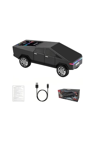 Cybertruck Görünümlü Bluetooth Speaker Sd Kart Usb Fm Radyolu Şarjlı Taşınabilir Hoparlör