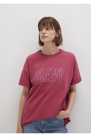 Mavi - Mavi Logo Baskılı Pembe Tişört 1611193-70931 Pembe