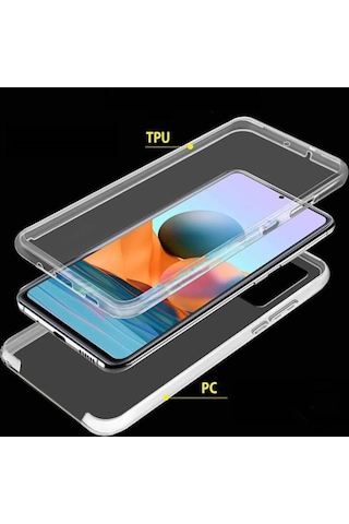Xiaomi Redmi Note 10 Pro 360 Kilif Seffaf Ön Arka Korumali Siliko 397177708