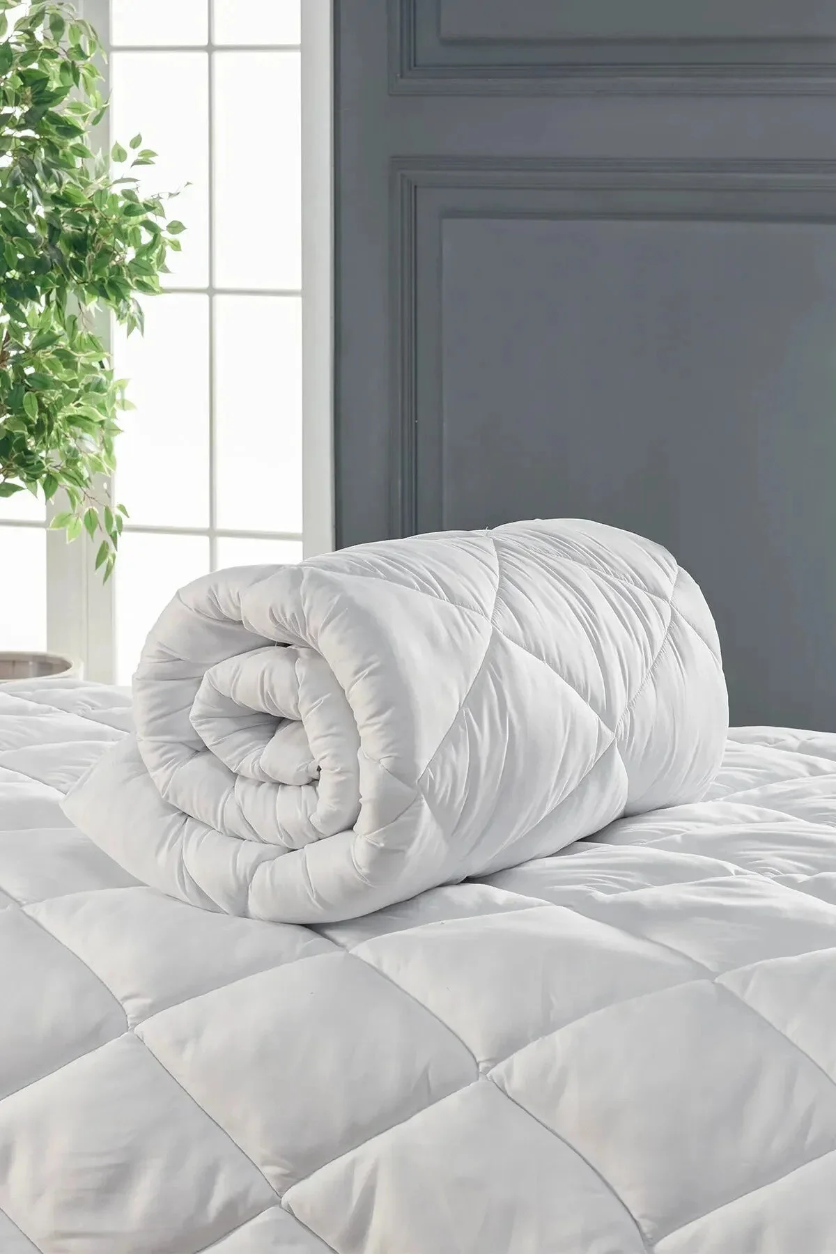 Emmy Home Çift Kişilik Microfiber Yorgan Beyaz