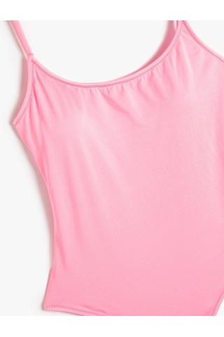 Koton Basic Mayo Askılı U Yaka Kaplı Pembe 4sak20064mm Pembe