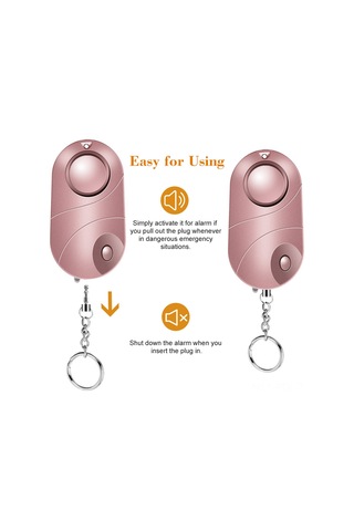 Padalink Zq-017 Pembe Kişisel Acil Alarm: 120-130db Ses Ve Aydınlatma Fonksiyonu, Abs Malzeme, 3 Lr44 Pil Dahil