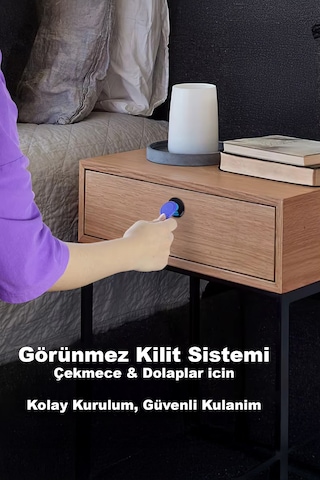 Rfıd Kartlı Görünmez Dolap Kilidi - Mobilya Ve Ofis İçin Gizli Güvenlik Kilidi Akıllı Elektronik Kol