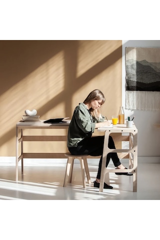 Woodesk Valencia Ahşap Çalışma Masası, Natural Renk Cpt4631-125 Naturel