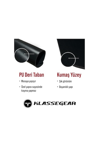 Klasse Classic Mouse Pad, 29x24 Ve 24x20 Cm Ofis Tipi, Küçük Ve Orta Boy, Kaymaz Taban, Pürüzsüz Yüzey, Baskısız Tip Masa Koruyucu, Ergonomik Mouse Ped Küçük Boy 24x20 Cm