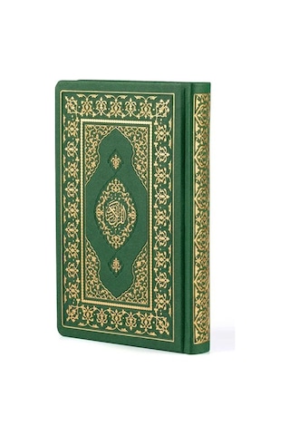 Kur'an-ı Kerim Mühürlü, Küçük Boy Yaldızlı Termo Cilt Yeşil