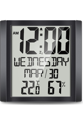 Sones Ts-8608 Çok İşlevli Büyük Ekran Saat Ev Yaratıcı Termometre Higrometre