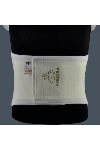 Doğal Saf Yün Ortopedik Angora Cırtlı Korse Krem