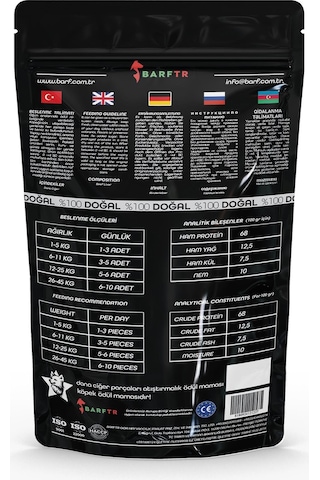 Barftr Dana Ciğer Parçaları Atıştırmalık Ödül Maması 80 G