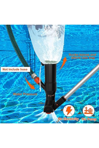 Xindoker Yerüstü Havuz Süpürgesi - 48 İnç Alüminyum Çubuk, Fırça, Kilitli Tasarım Ve Ağı İle Kolay Toprak Temizleme