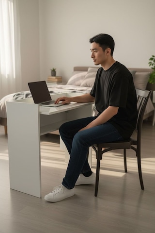 Çalışma Masası Bilgisayar Masası Ofis Ders Yemek Masası Beyaz Beyaz