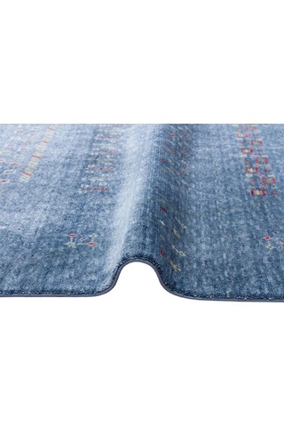 Hoom Rugs Nepal Zr 06 Bambu Viskon Mavi Modern Uşak Desenli Halı Mavi