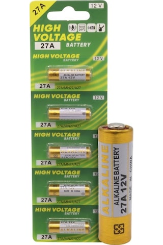Ayt Powermaster 27a 12 Volt İnce Alarm Kumandası Pili 5'li Paket