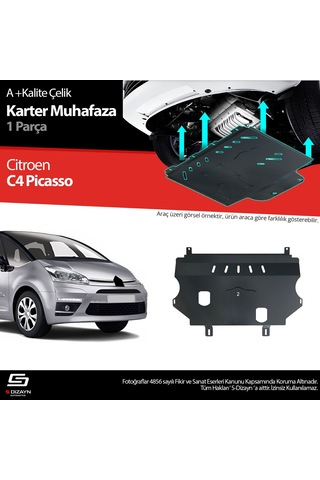 S-dizayn Citroen C4 Picasso Çelik Karter Muhafaza 2006-2013 A+ Kalite