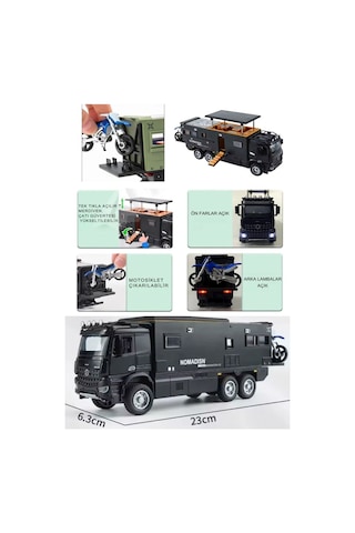 95620 Sesli Ve Işıklı Çek Bırak Motorlu Oyuncak Model Karavan