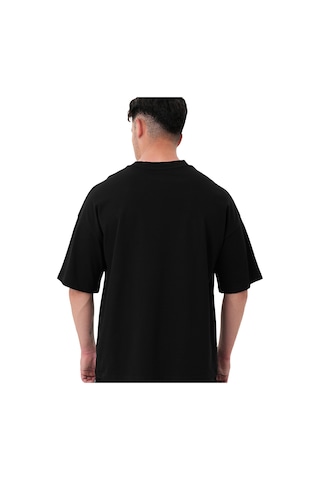 Musclecloth Tactical Heavyweight Oversize T-shirt Siyah Siyah