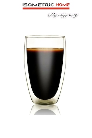 Çift Camlı Çift Cidarlı Bardak 500 Ml Şeffaf